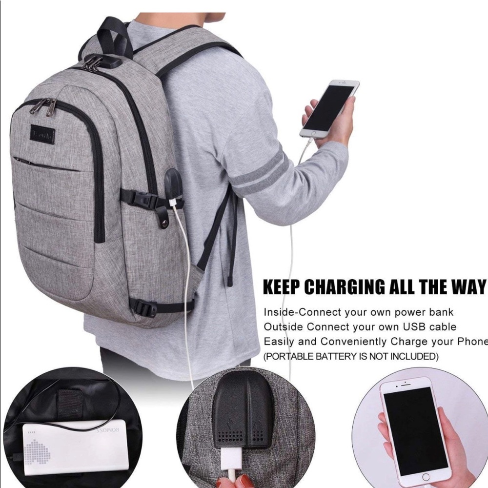 Grey Security Backpack - image 2